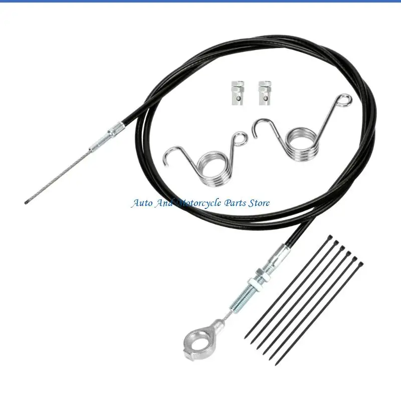P9FD Replacement Accessory for 212cc 196cc 6.5hp GX160 GX200 Throttle Cable with Brake Return Pedal Springs Engine 8252-1390