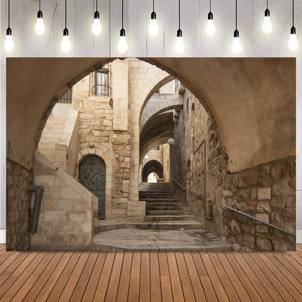 Jerusalem Ancient Ruins Historic Building Photo Backdrop Holy City Scenery Portrait shooting Home Decor Photography Background