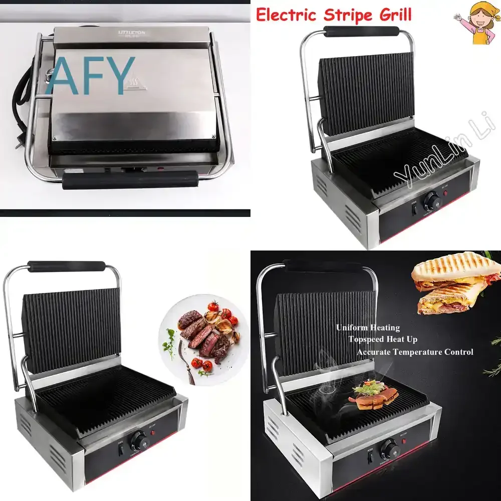 Factory New Grill Commercial Multibaker Sandwich Maker Hot Plate Electric Waffle Maker Steak Making Machine Bread Maker for