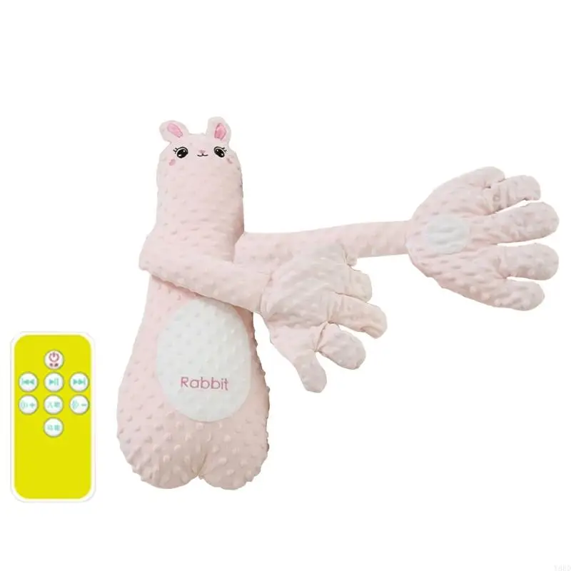 Y88D Cartoon Baby Sleep Assistant Appease Hand Pillow Plush Toy for Newborns