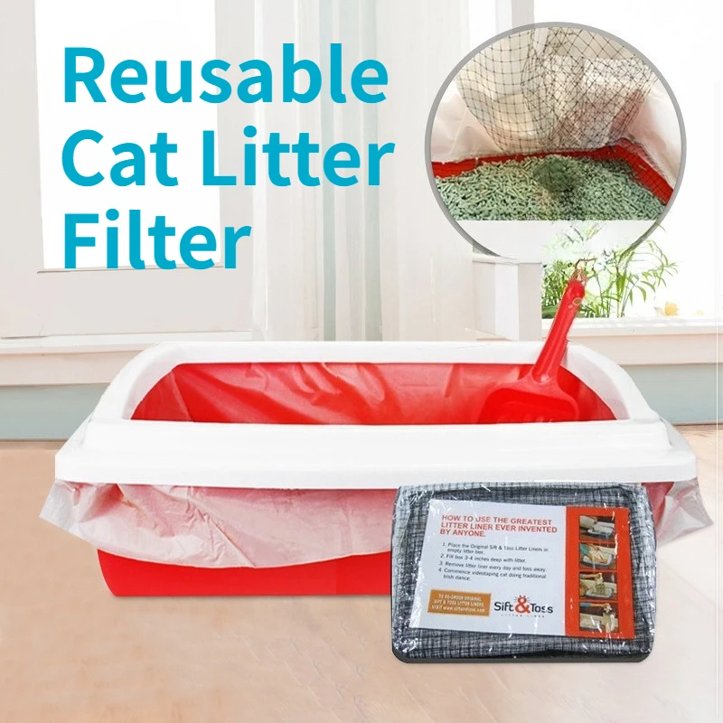 10Pcs Large Disposable Sifting Cat Litter Bags Thick Mesh Filter Liners Durable Cleaning Supplies For Cat Litter Box Wholesale