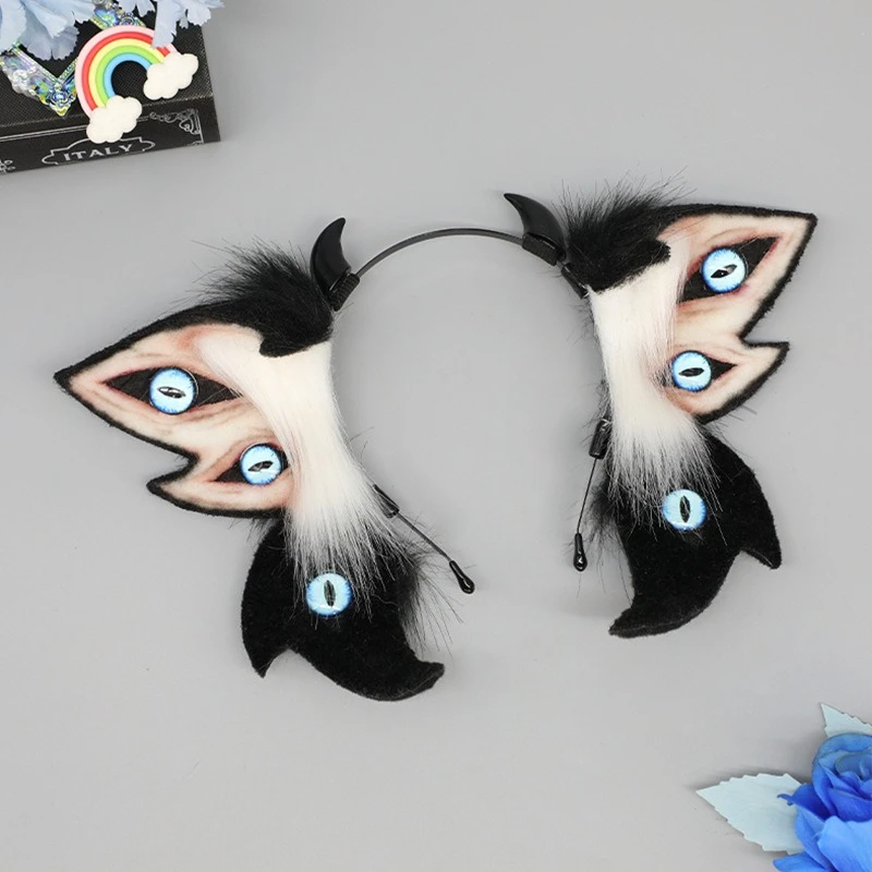 Halloween Demon Cthulhu Ear Headgear Comic Show Dress Up Simulation Animal Ear Simulation Plush Ear Headband Hair Accessories