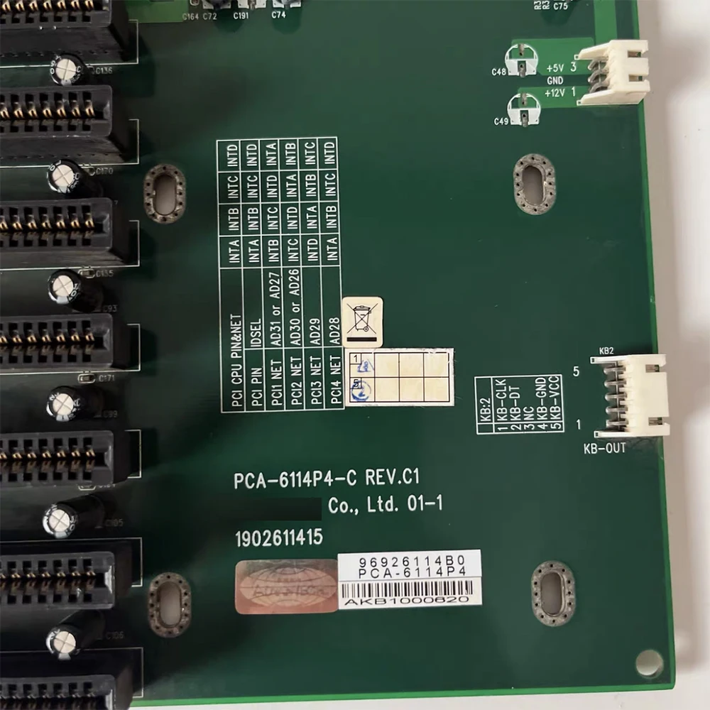 PCA-6114P4-C Rev.C1 For Advantech Industrial Computer Backplane