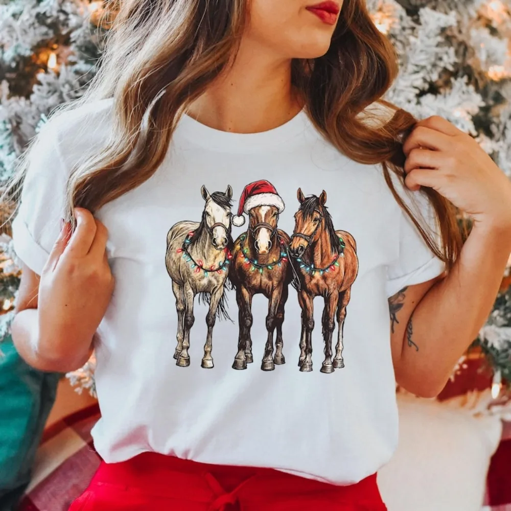 

Horse Lover Christmas Shirt Animal Christmas Shirt Christmas Farm Animals Shirt Xmas Horse Tops Horse Lover Gift Tees
