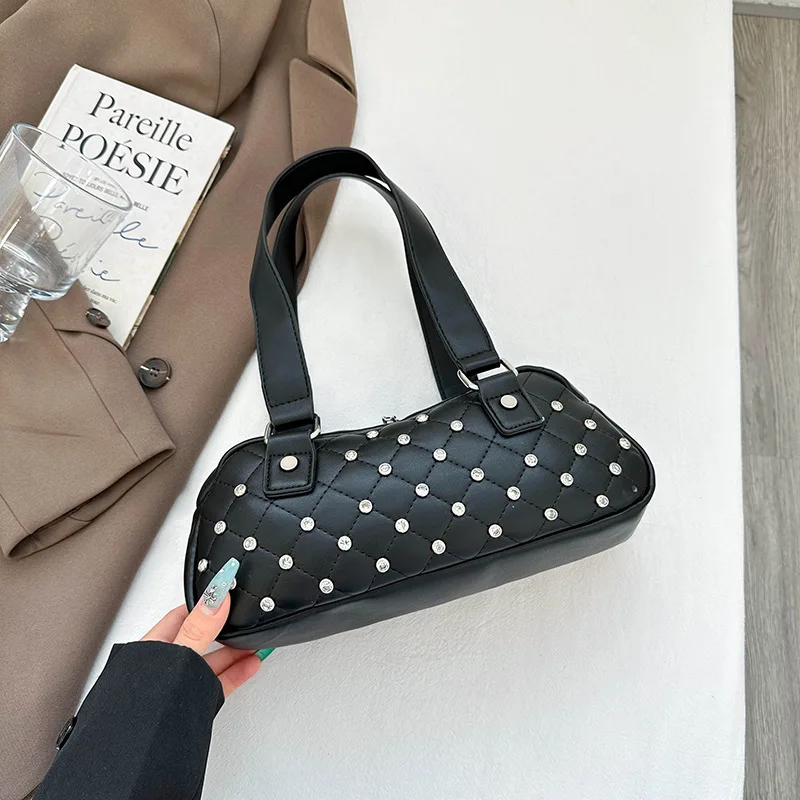 Borsa da donna di alta qualità 2025 nuova popolare borsa a tracolla rombica Joker pendolare borsa Boston a tracolla