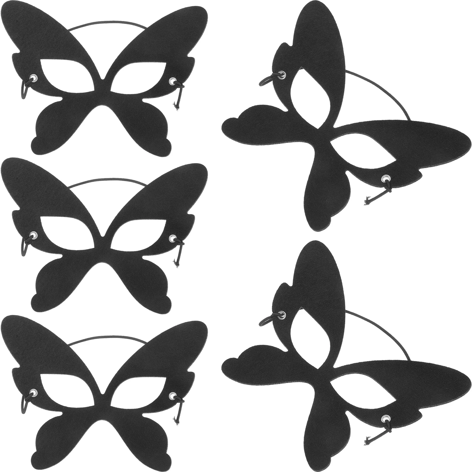 

5pcs Butterfly Mask Women Felt Masquerade Party Cosplay Halloween Carnival Costume Mask Half Face Prop Elegant Fancy Female