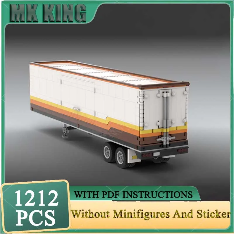

Moc Building Block DRY-VAN Trailer for Semi Trucks Model Technology Brick DIY Assembly Urban Truck Model Toy Construction Gift