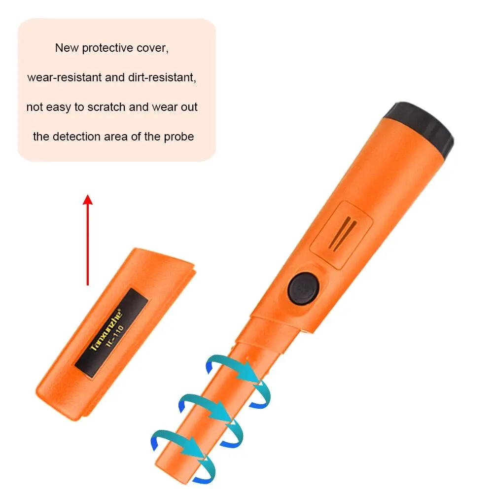 TC-110 Handheld Metal Detector Positioning Rod With Anti-scratch Protection Cover Metal Pinpointing IP68 Waterproof