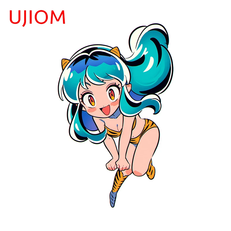 UJIOM 13cm X 8.3cm Cute Urusei Yatsura Wall Stickers Colorful Children Room Chambre Decals Amusing Living Room Decoration