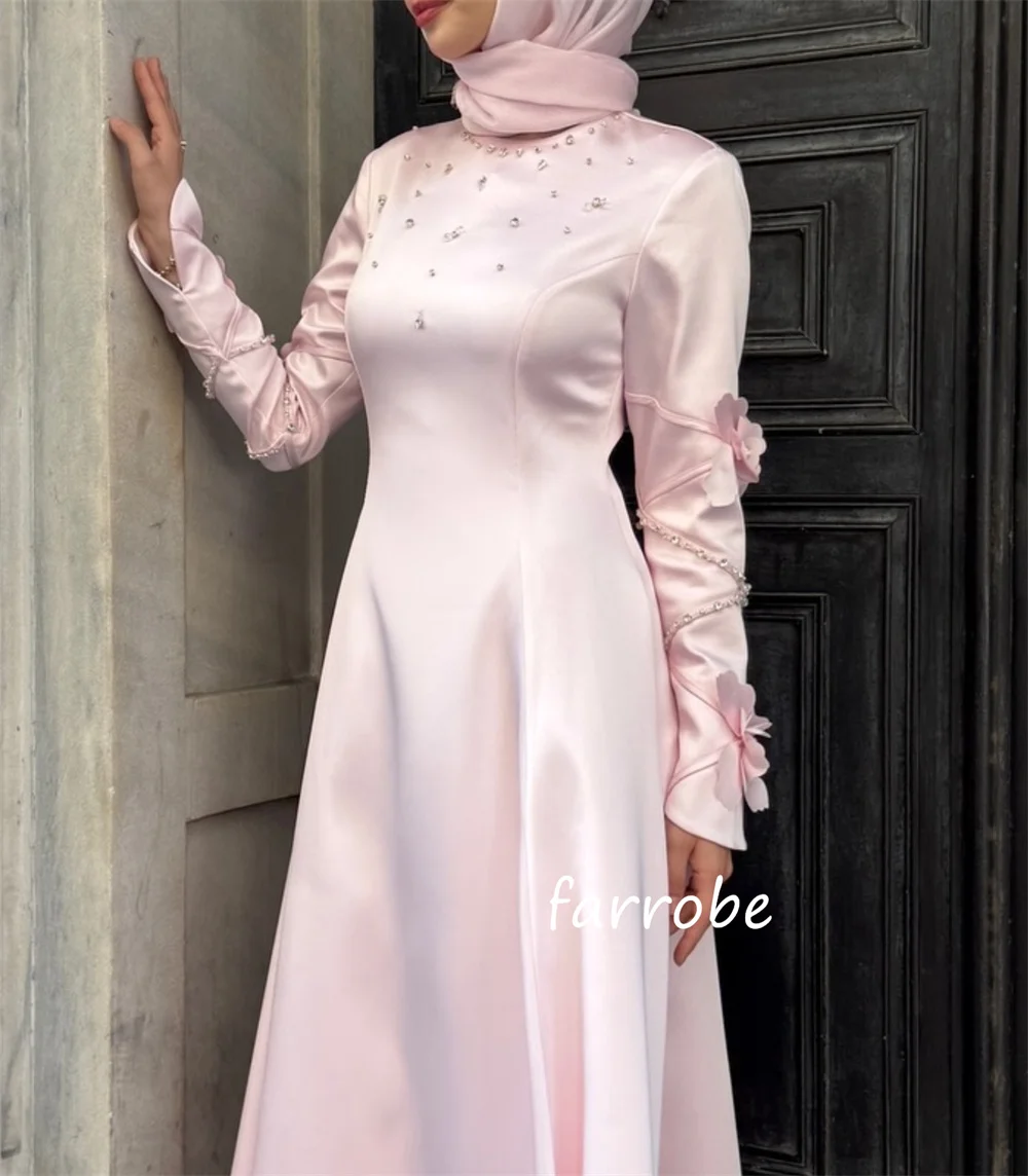 Customized Pastrol Charmeuse Pleat Sequined Applique A-line Scoop Neck Midi Dresses Bespoke Occasion Unisex