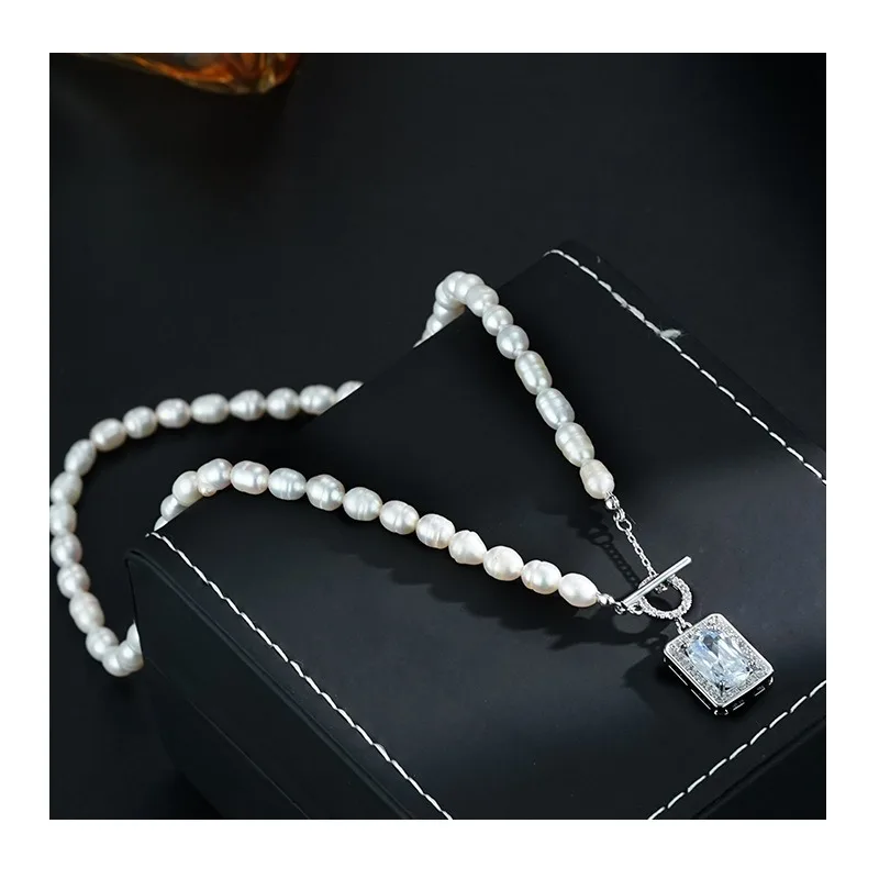 

Natural Freshwater Pearls Trend Temperament Elegant Creative Simple Necklace New Trendy Retro Collarbone Chain Exquisite