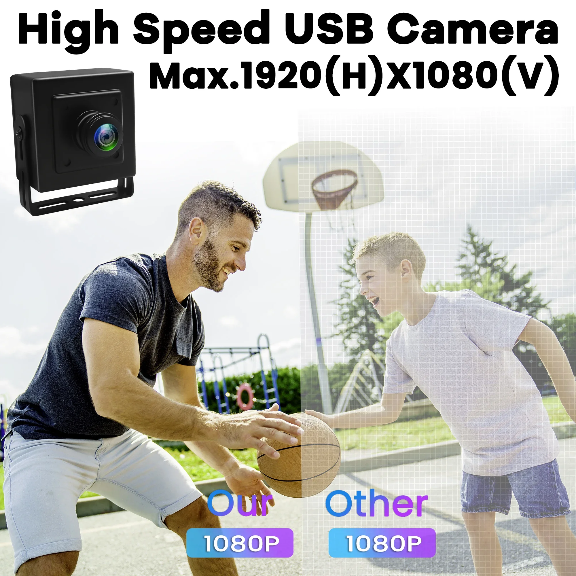ELP 2MP Fisheye USB Camera High Speed 1080P@60FPS 720P@120FPS 360P@260FPS Webcam Wide Angle OV4689 Mini Camera For Golf Swing