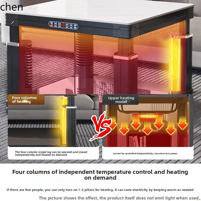 HXL riscaldamento invernale soggiorno tavolo riscaldante elettrico tavolo da tè tavolo da forno elettrico con un corpo
