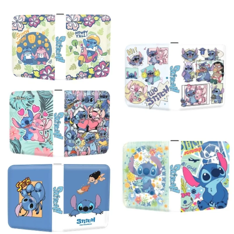 Disney-Carpeta de tarjetas de colección para niños, soporte para tarjetas de Anime, álbum con 50 páginas interiores, cremallera, soporta hasta 900 tarjetas, regalo de juguete