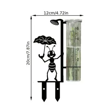 Outdoor Rain Gauge Courtyard Decoration Outdoor Decoration Garden Lawn Measuring Tool Weather Station Monitor Gift