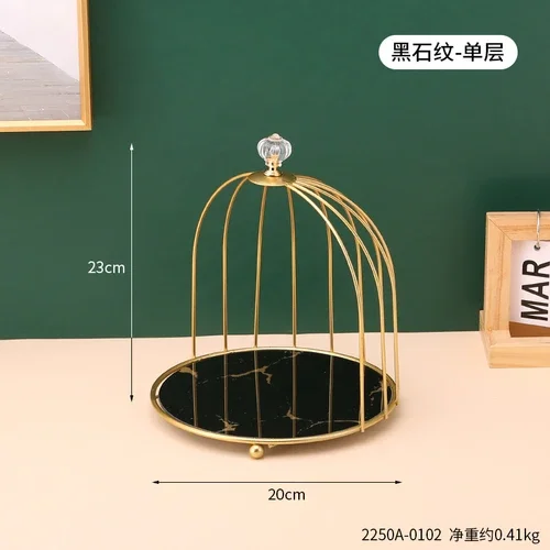 Iron Storage Rack Desktop Shelf Dresser Cosmetics Finishing Organizer Holders Display Stand Dessert Cake Plate