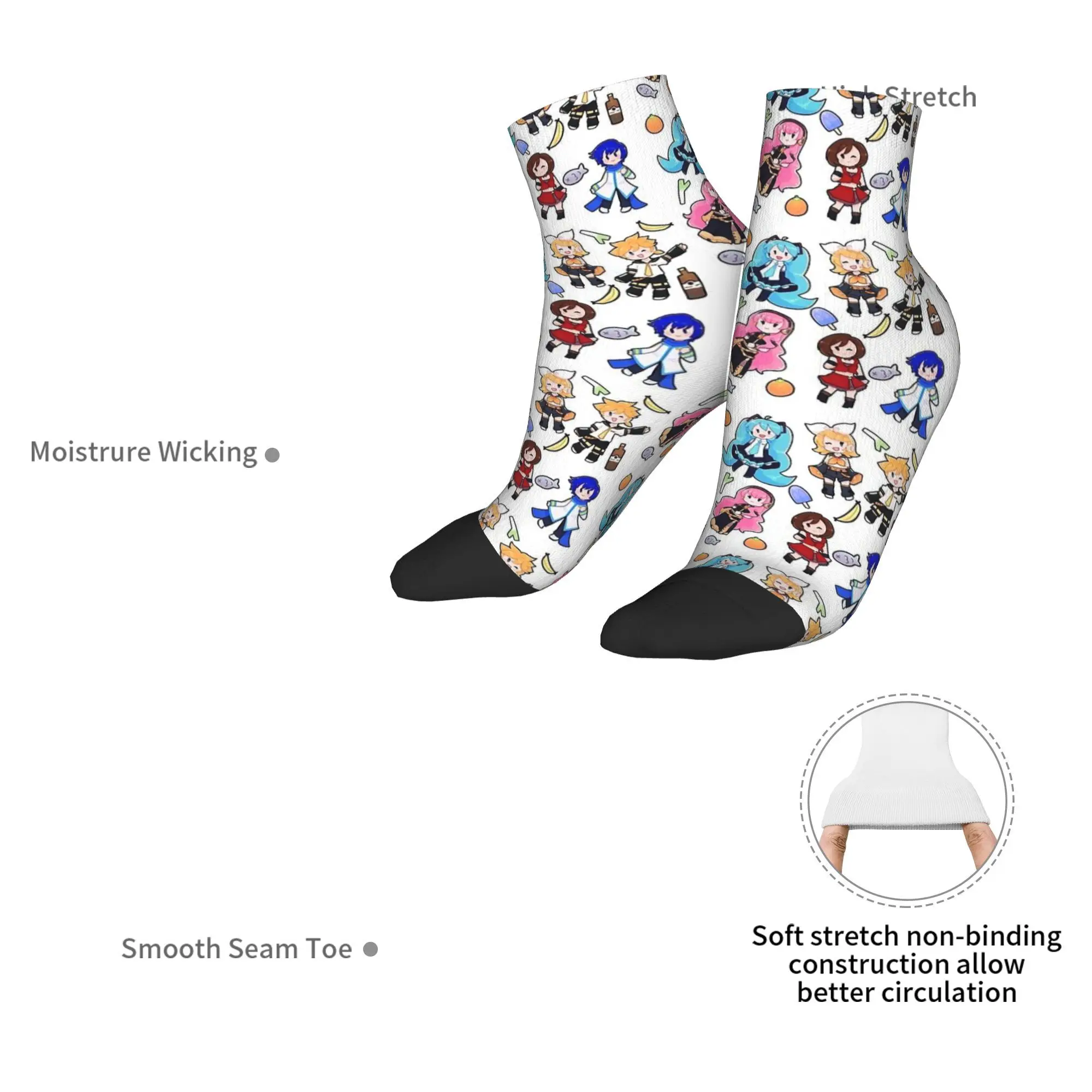 Caos di chibi vocaloidi! Calzini Harajuku Calze di alta qualità Calzini per tutte le stagioni Accessori per regalo di compleanno unisex