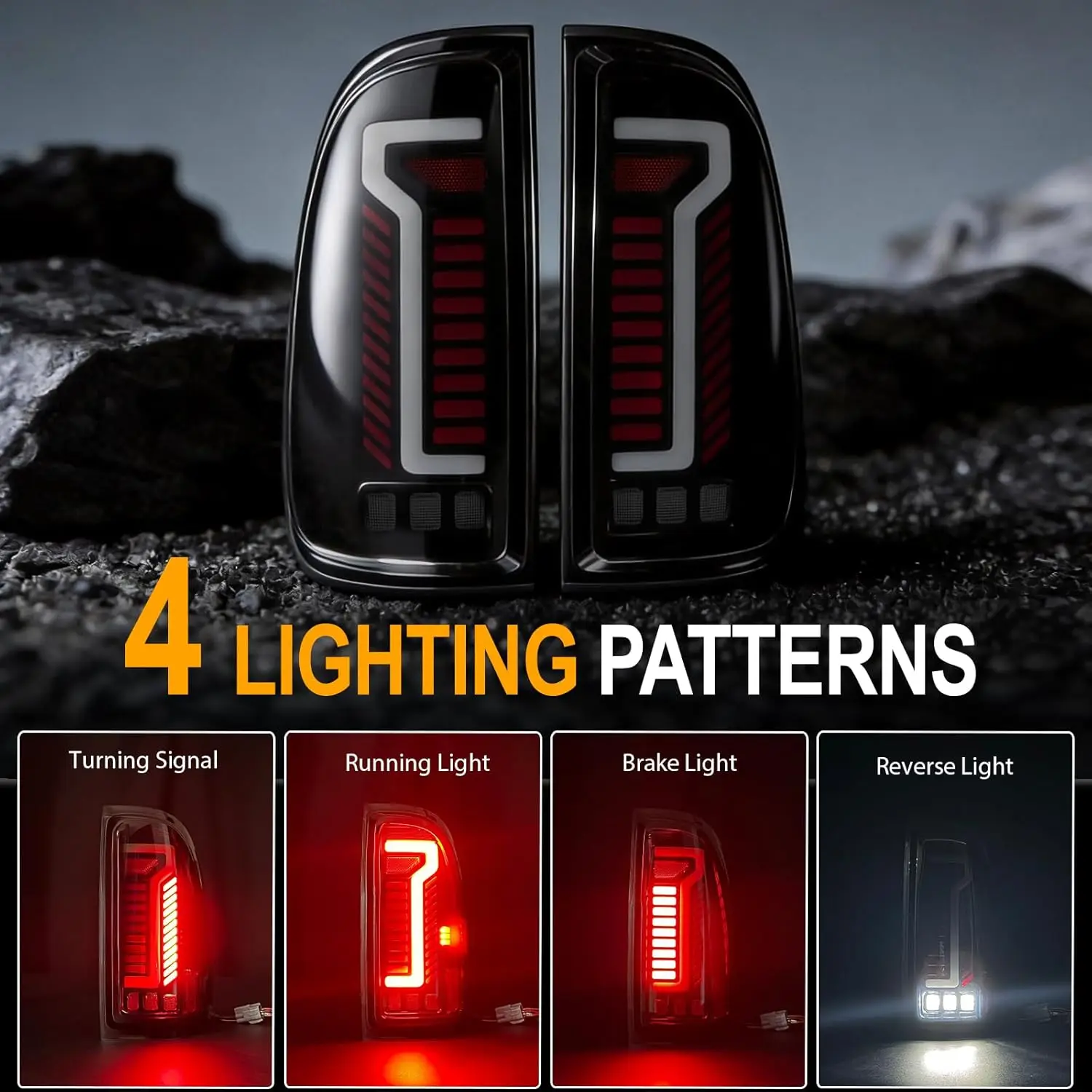 LED Tail Lights For Toyota Tundra 2000-2006 Regular & Access Cab Starting Animated Dynamic Turn Signal Light Brake Reverse Light