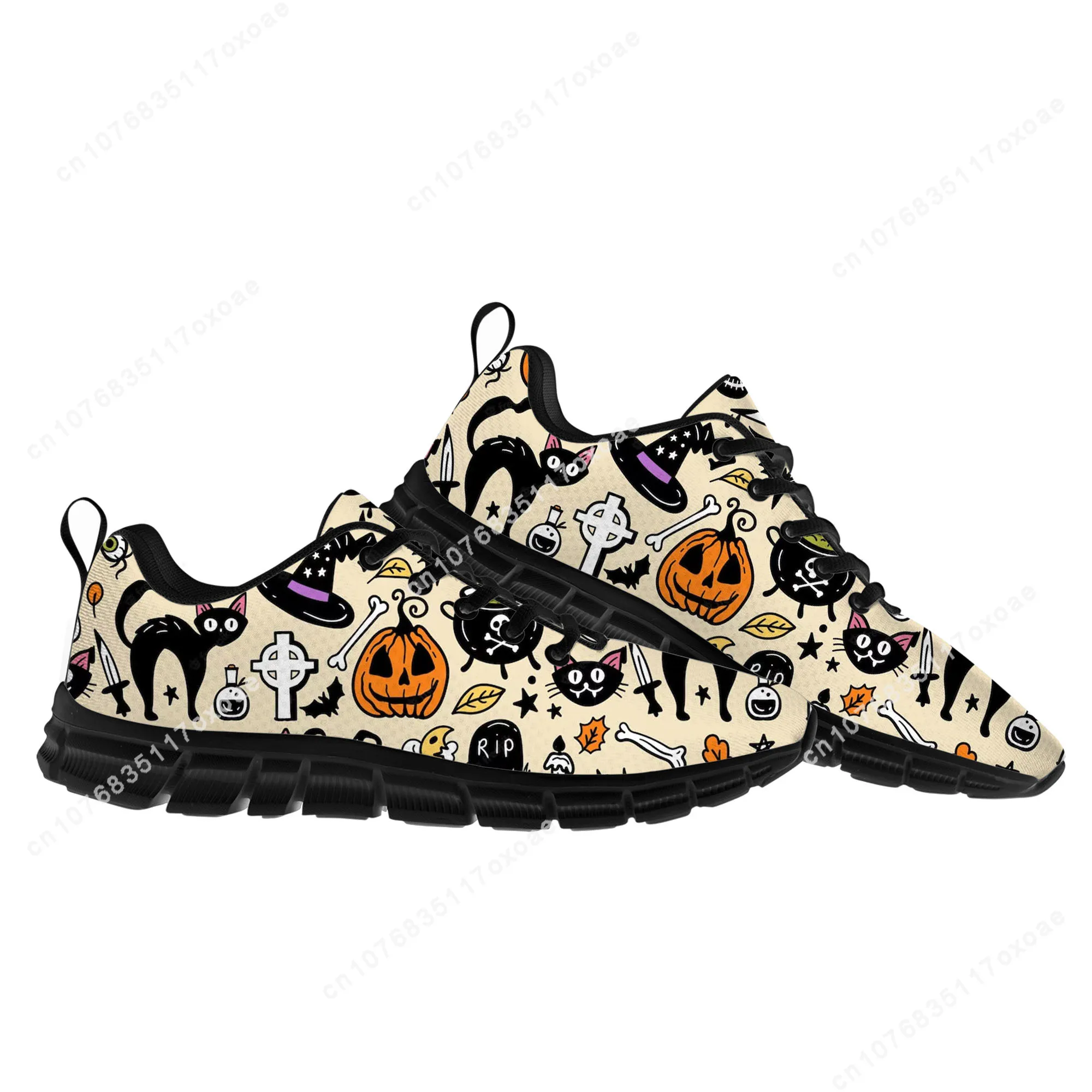Halloween Gift Sports Shoes Mens Womens Teenager Kids Children Sneakers High Quality Spooky Lantern Pumpkin Sneaker Custom Shoes