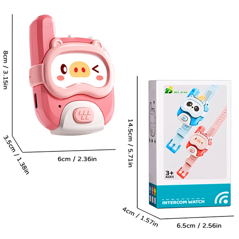 360 m Kinder Mini Walkie Talkie Uhr Kinder 2 Stück Elektronik Telefone Kommunikation Spiele mit Beleuchtung Spielzeug für 3 Jahre Geschenke