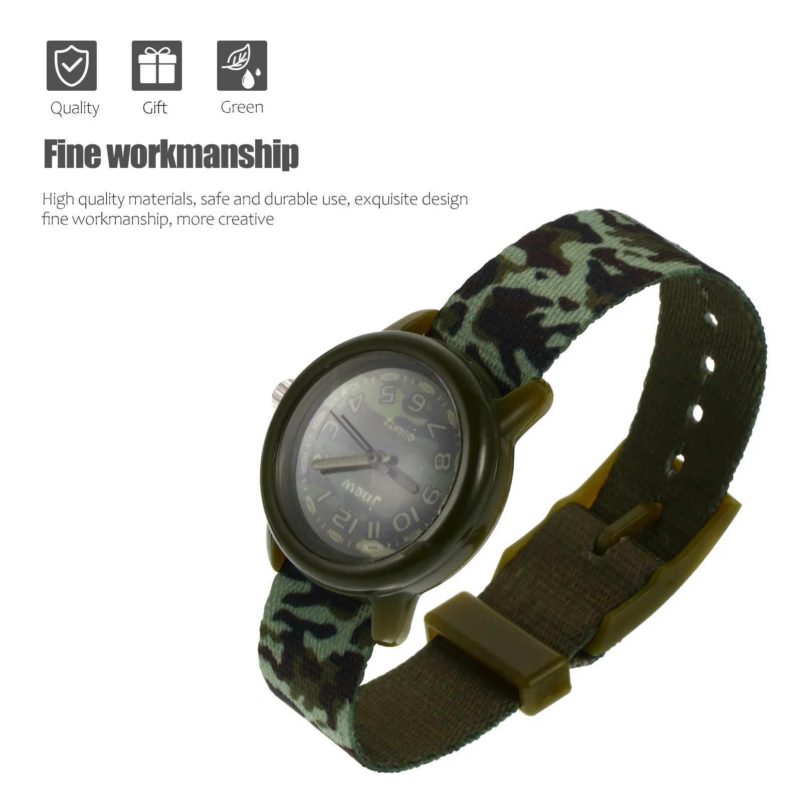 1Pcs Waterproof Watch Creative Camouflage Wristwatch Comfortable Casual Travel Quartz Timepiece for Waterproof Watch
