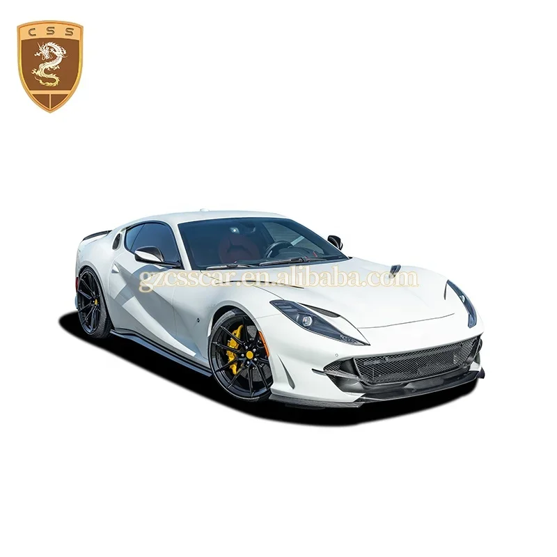 Kit de carrosserie en Fiber de carbone sèche pour Ferrari 812 Superfast GTS, lèvre avant et arrière, pièces de diffuseur, mise à niveau vers la Style Novi