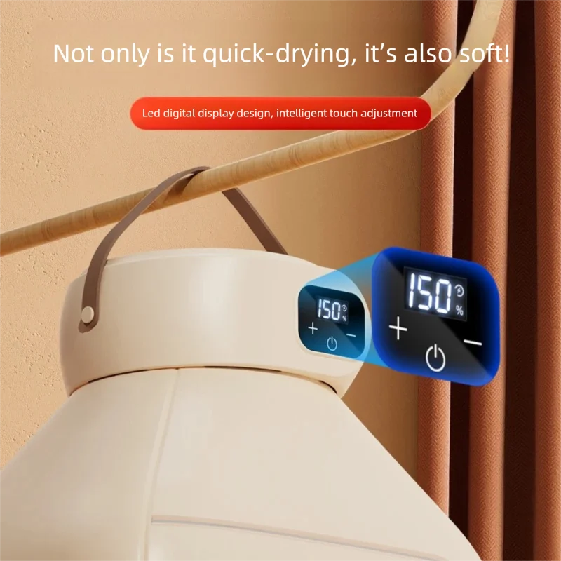 Portable Clothing Dryer Machine Foldable No Installation Timed Fast Drying For Travel Home Use Emergency Laundry Care