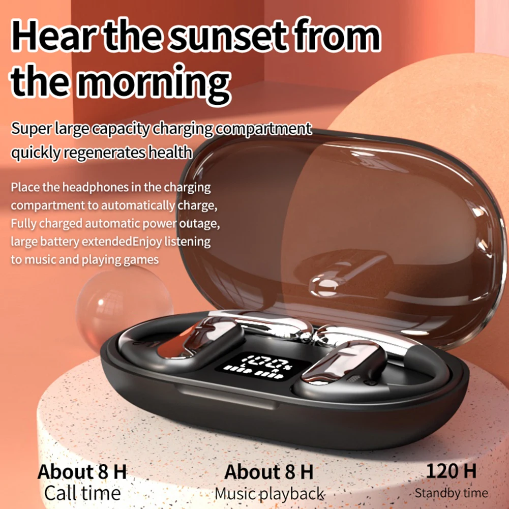144 Languages AI Translator Earbuds Noise Cancelling Stereo Earhook Sports Headphone Translation Device for Travel and Business
