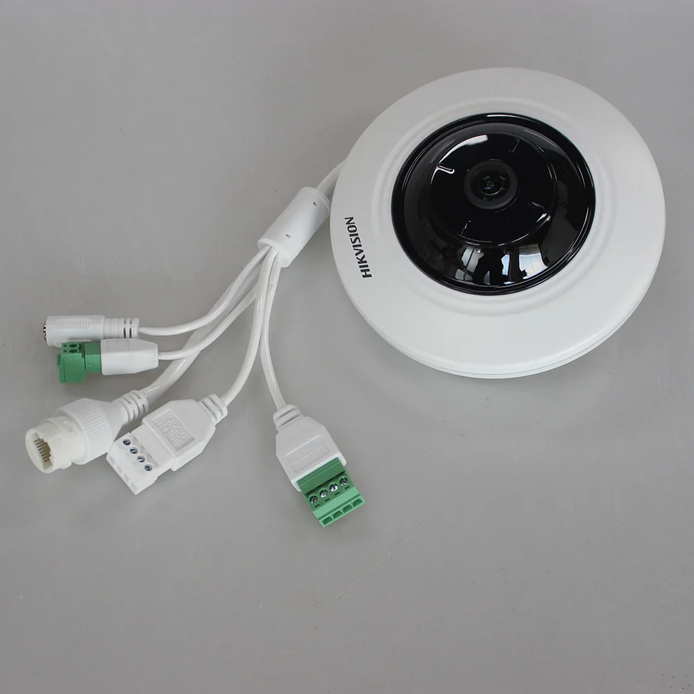 Original Hikvision 5MP Fixed 180° Fisheye Network Camera  DS-2CD2955G0-ISU 1.05mm MICphone POE IP camera