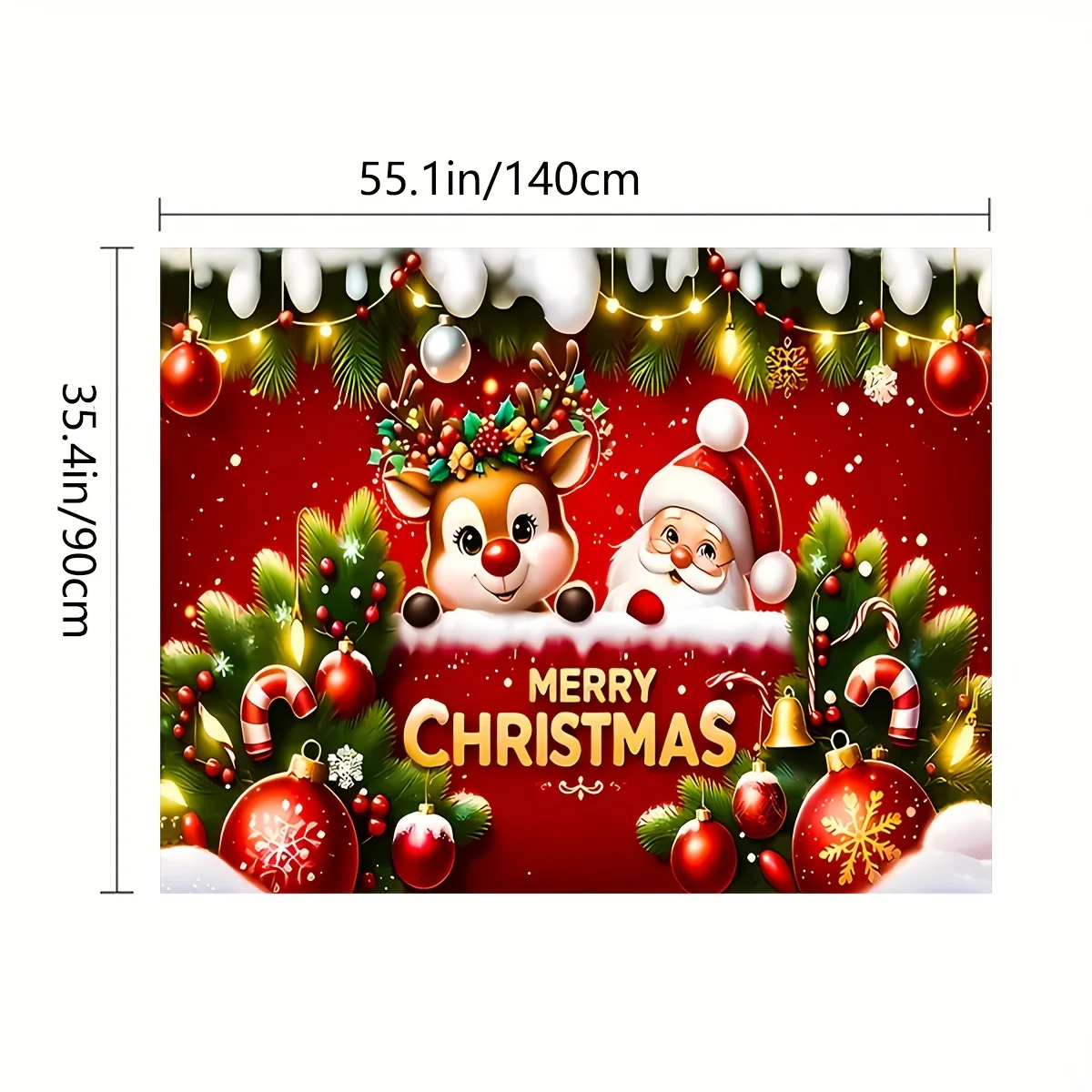 JIT - Christmas Happy Decorative Tablecloth, elegant, fashionable, trendy, magnificent, grand, 