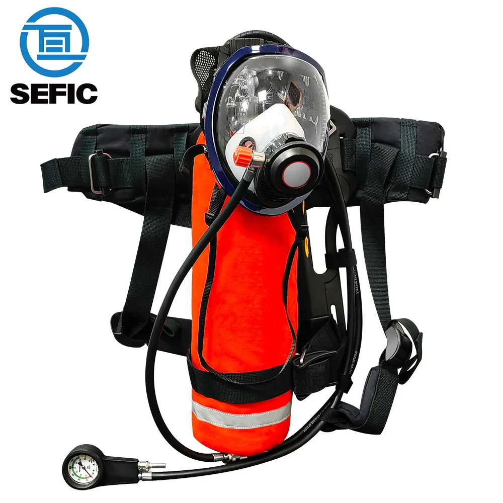 

Portable Fire Fighting Equipment 6.8L Cylinder Scba Positive Pressure Self Contained Air Breathing Apparatus