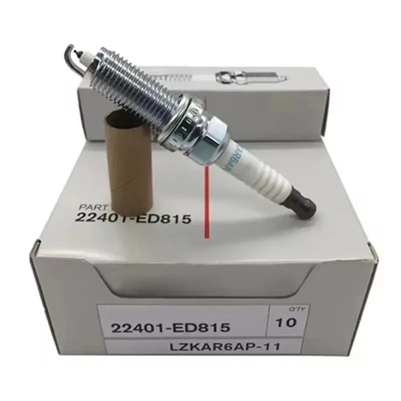 4/6PCS 22401-ED815 LZKAR6AP11 Iridium Spark Plug For Nissan Micra March Tiida X-Trail Renault Clio 22401ED815 LZKAR6AP-11