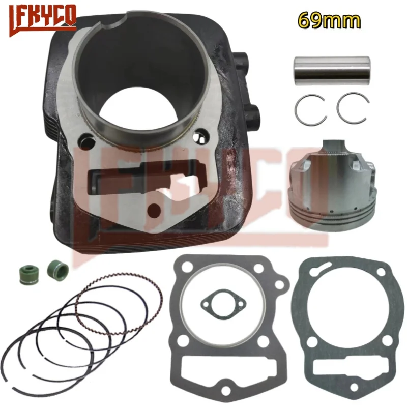 Motorcycle 69mm Cylinder Kit 232CC Motor for Vento Nitrox 250 T2 XY250 GY-6B X5 Shineray XY250-5 XY250-5A VJ250-2-7 Motoblock