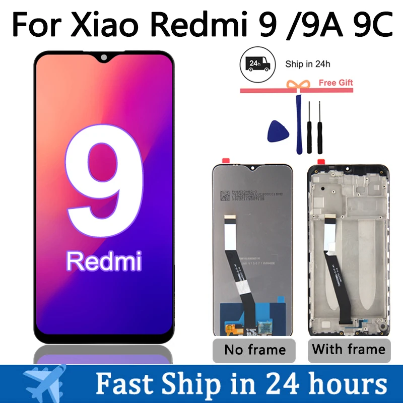 Дисплей для Xiaomi Redmi 9A/9C, ЖК-дисплей, дигитайзер сенсорного экрана для Redmi 9, запасные части для ЖК-дисплея в сборе