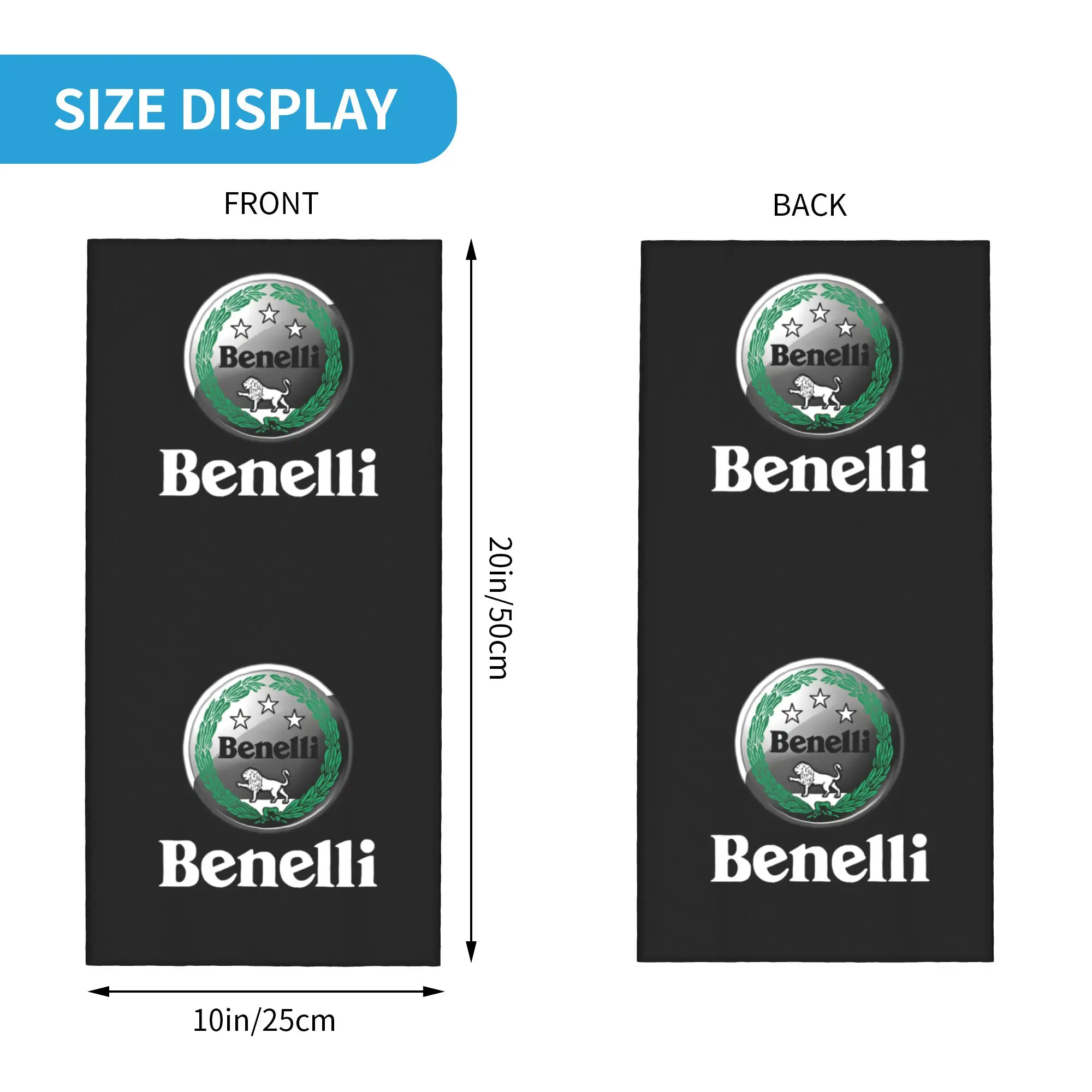 Custom B-Benellis Bandana Neck Warmer Men Women Winter Hiking Ski Scarf Gaiter Classical Logo Sport Motorcycle Face Cover