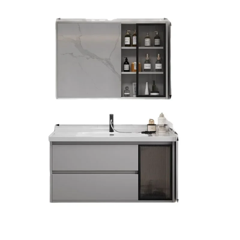 Ceramic integrated basin smart bathroom cabinet, combined bathroom set, hand and face basin