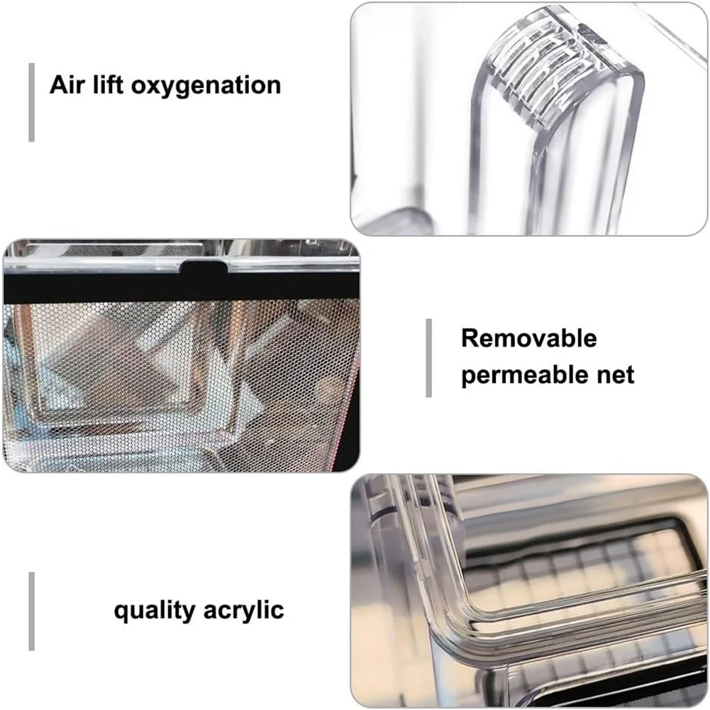 AA77 NEW Fish Breeding Box, Acrylic Fish Isolation Box Hanging Aquarium Hatchery Tank for Freshwater Seawater Fish Tank Aquarium