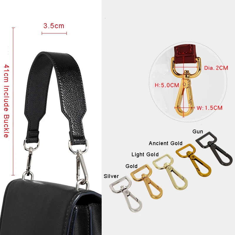 3.5cm PU Leather Bag Strap Replacement Belt Handbag Short Handles Shoulder Bags Straps for Women Purse Accessories Unadjustable