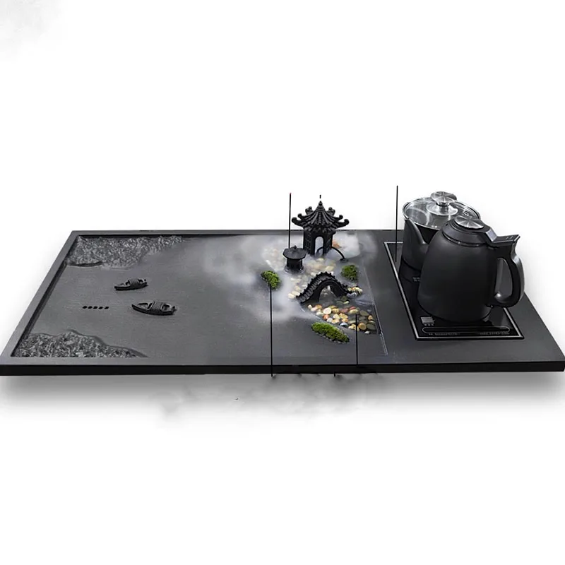 ^Decorative Luxury Tea Tray Table Office Pot Ceremony Valet Drip Chinese Long Rectangle Tea Tray Living Room Bandejas Teaware