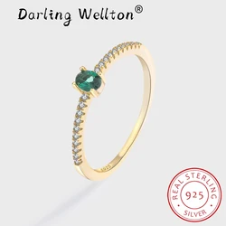 Clássico 18k ouro oval esmeralda genuíno original sterling 925 prata casal anéis para mulheres noivado noiva presente de casamento jóias