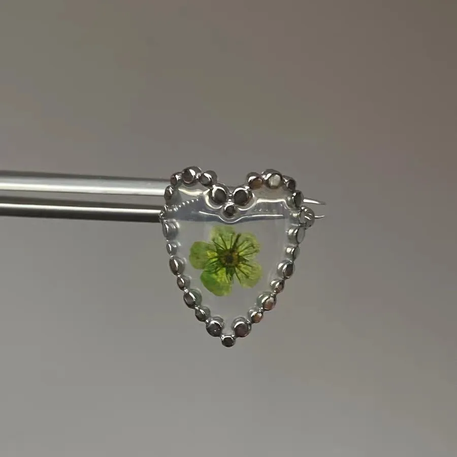 Stainless Steel Heart Flower Open Ring For Women French Fashion Niche Design Elegant Jewelry Gifts Wholesale