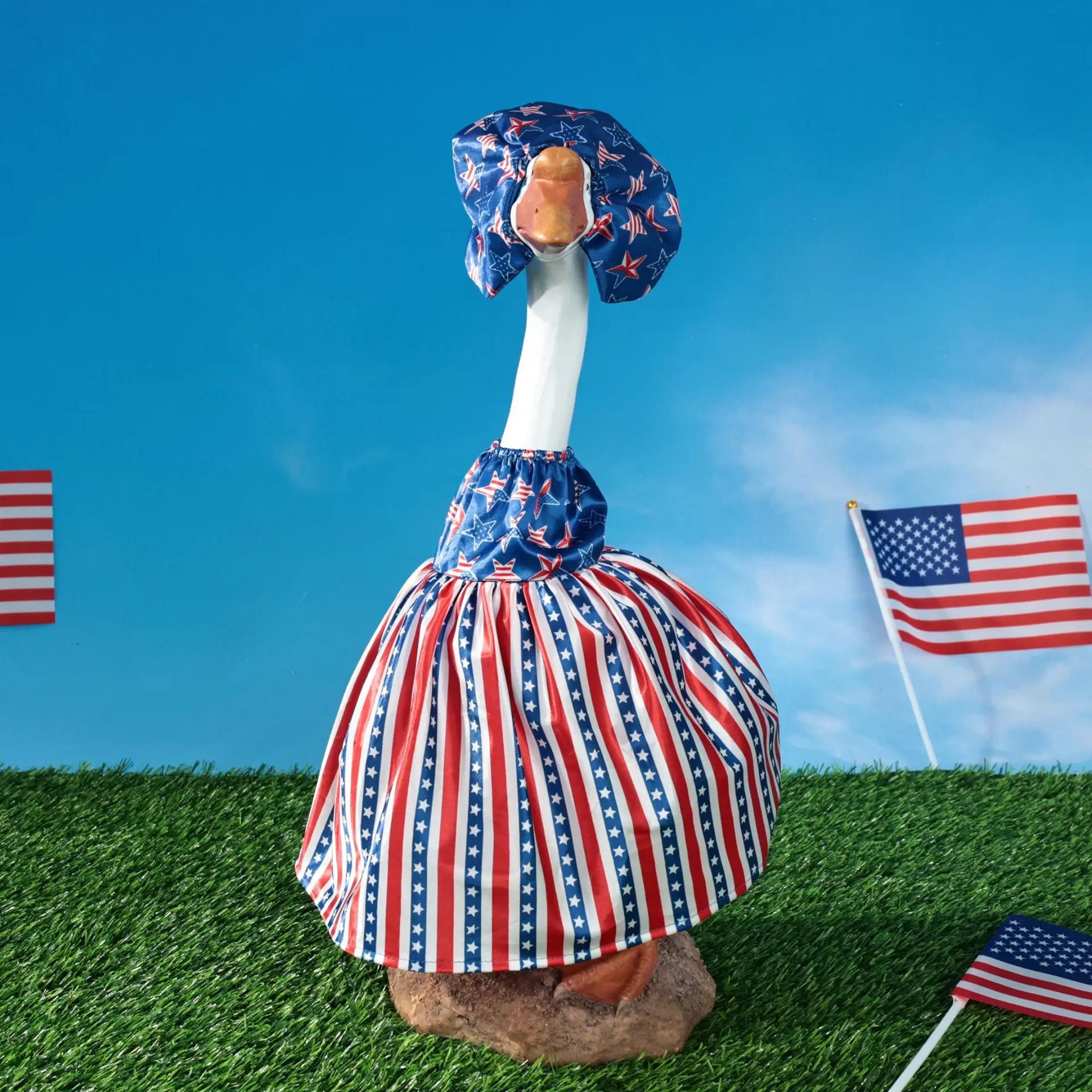 

Hot American Big Goose Independence Day Goose Clothes Summer Porch Goose Skirt Pet Clothes