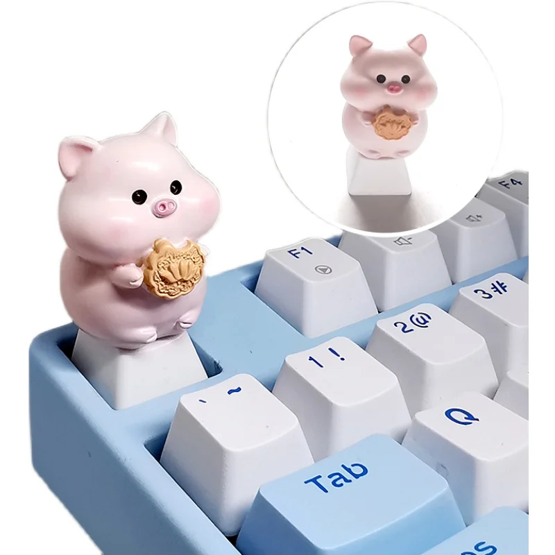 Keycap Lucu Bertema Zodiak Cina untuk Keyboard Mekanis DIY Kustom Tombol Esc Aksesori Keyboard Gaming PC Hadiah Koleksi