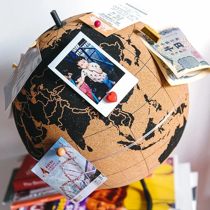 

Nordic cork marker globe creative home ornaments study living room decoration