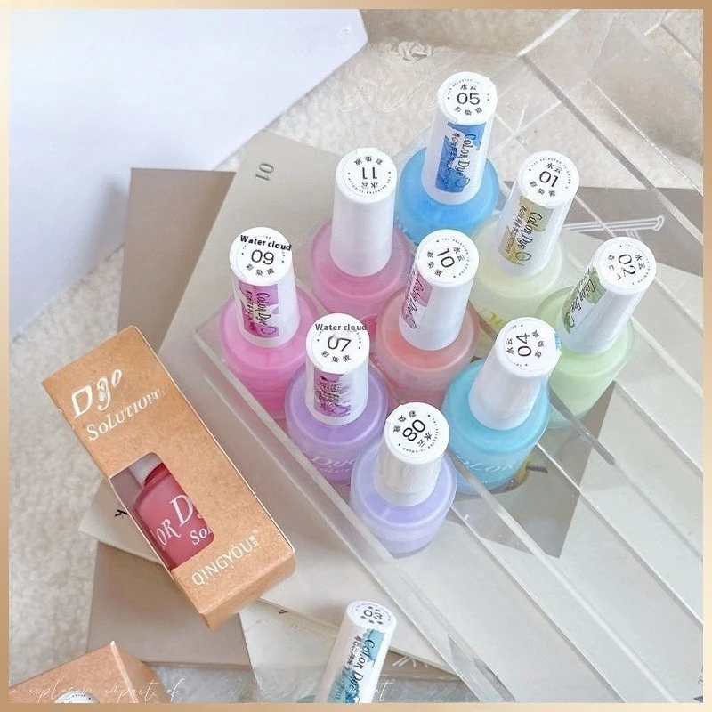 Hot 12 Color Dye Nail Salon Specialized Nail Polish Adhesive Color Blending Dye Gradient Blending Morandi Color Series Wholesale