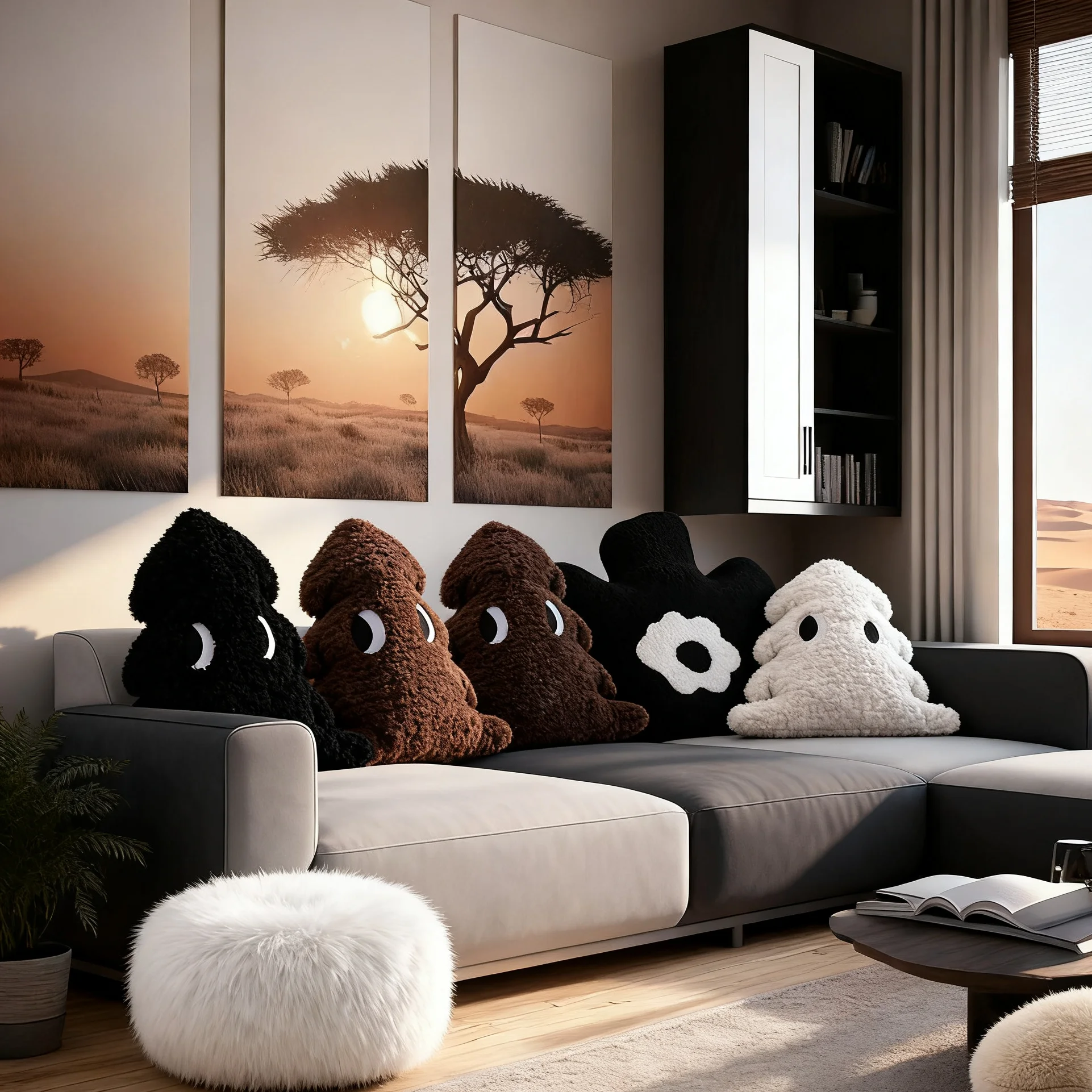 

Забавная подушка в форме сосны, мягкий милый подарок для домашнего декора, гостиной, кровати, дивана, офиса, машинной стирки, нескользящее дно