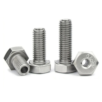 304 Stainless Steel Outer Hexagon Hollow Screw Hollow Bolt Mask Machine Through Hole Screw M4 M5 M6 M8 M10 M12 M14 M16 M20