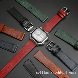 New Retro cowhide Watchband for Casio A158W  A168 / F91w / AE-1200WHD/A158/A159/A169/AE1200 Vintage Watch Bracelet Strap