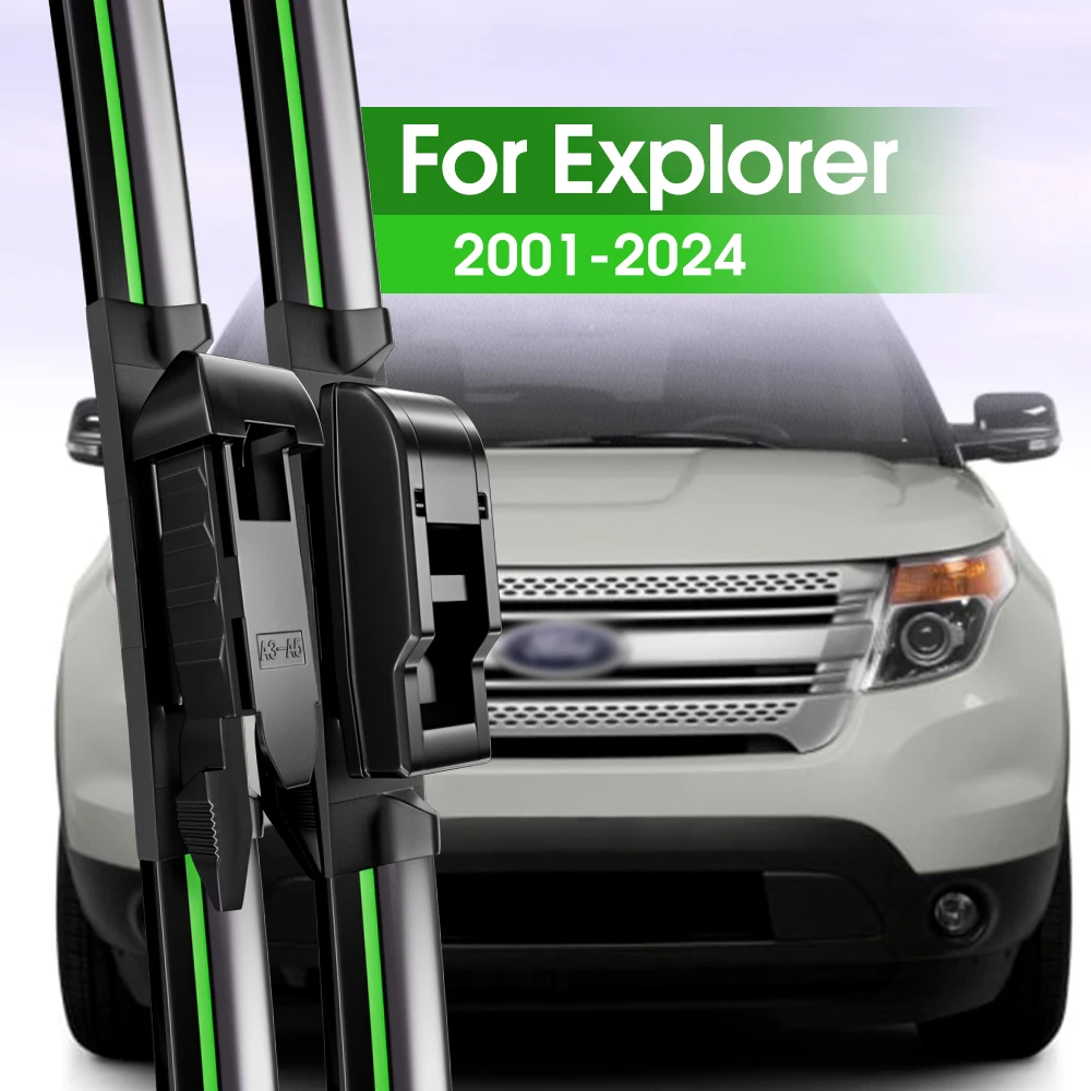 

2pcs Front Windshield Wiper Blades For Ford Explorer 2001-2024 2004 2008 2011 2014 2016 2018 2020 Windscreen Window Accessories