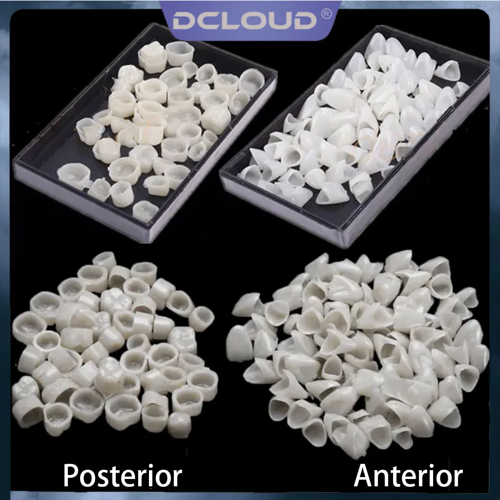 DCLOUD 1Box Dental Crowns Resin Porcelain Temporary Teeth Crown Teeth Whitening Anterior Posterior Crown Tooth Veneers Oral Care